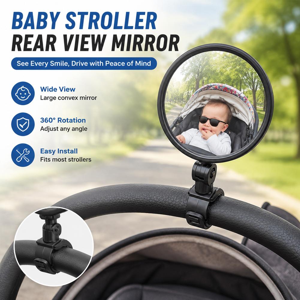 Mirror Handlebar Convex - قطعتان من مرآة الدراجة القابلة للتعديل،