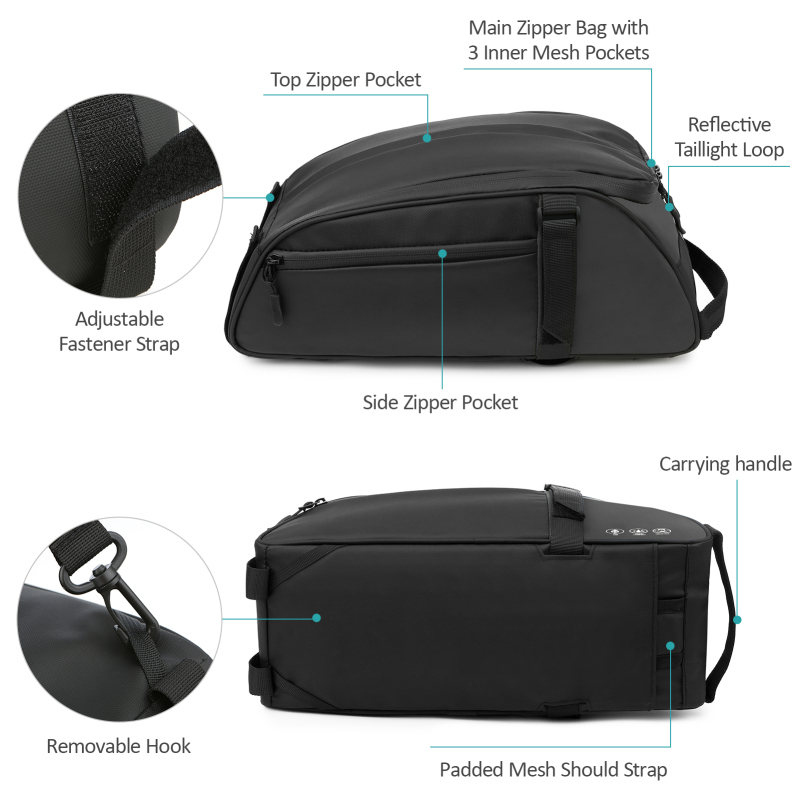 عاكس دراجة جبلية حقيبة مقعد مق - مراجعة Cycling Commuter Backpack Waterproof وسعره
