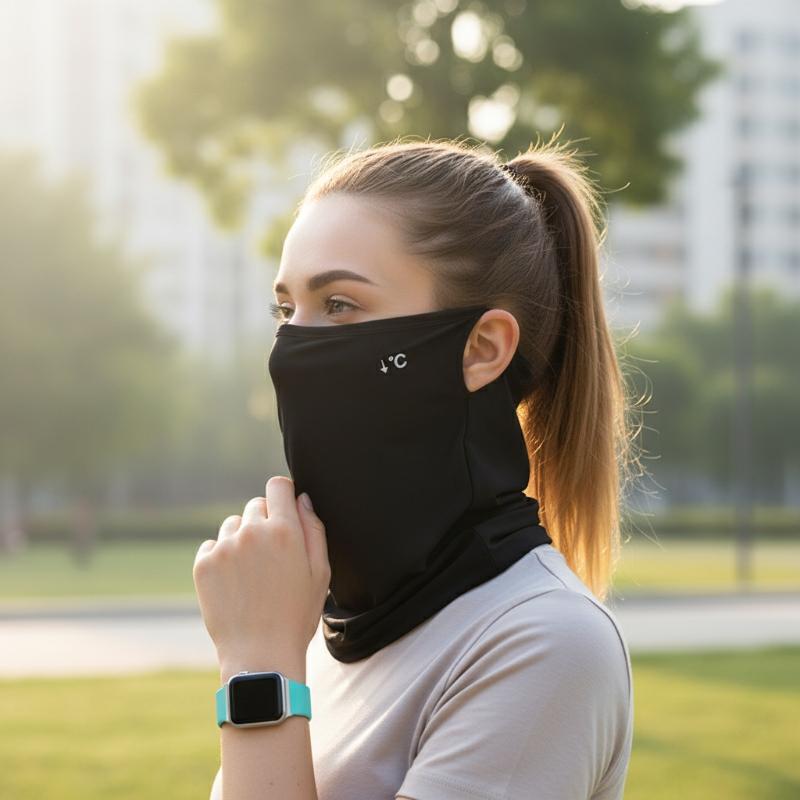 غطاء وجه من الحرير الجليدي مع  - مراجعة Cycling To Work وسعره